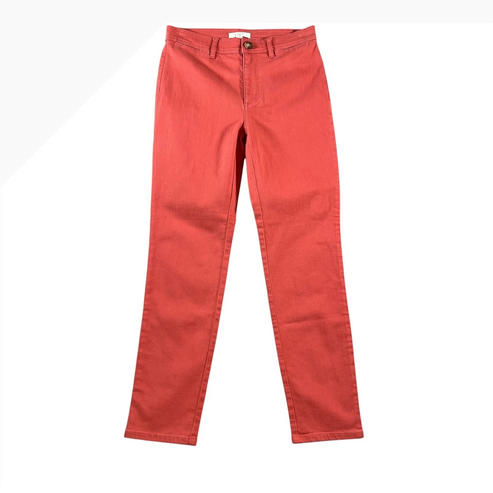 LOFT Womens Size 4 Red Straight Leg Skinny Chino‎ Pants NWT